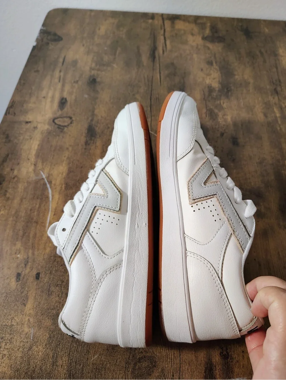 MISMATCHED Vans Lowland CC New Varsity White Grey Sneakers Men Size L 8 & R 9